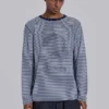62 Stripe Navy Long-Sleeve Top