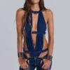 6AM Cut Out Bodysuit in Midnight