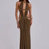 6AM Cut Out Maxi Dress in Moss