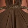 6AM Cut Out Maxi Dress in Moss