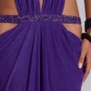 6AM Cut Out Maxi Dress in Violet