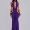6AM Cut Out Maxi Dress in Violet