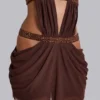 6AM Cut Out Mini Dress in Cocoa