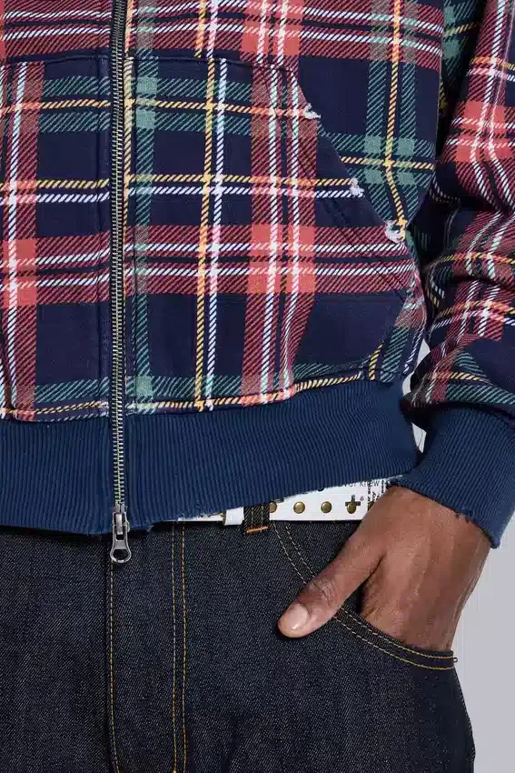 Adrenaline Checked Zip Hoodie