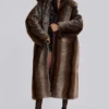 Agyness Brown Faux Fur Coat