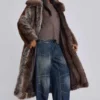 Agyness Brown Faux Fur Coat