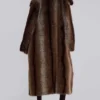 Agyness Brown Faux Fur Coat