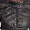 Alektra Military PU Leather Crop Jacket