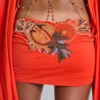 Alula Embellished Tropical Mini Dress