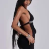Anora Cut-Out Mini Dress in Black