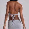 Anora Cut-Out Mini Dress in Grey Marl