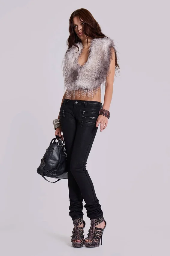 Ardor Coated Low Rise Skinny Jeans