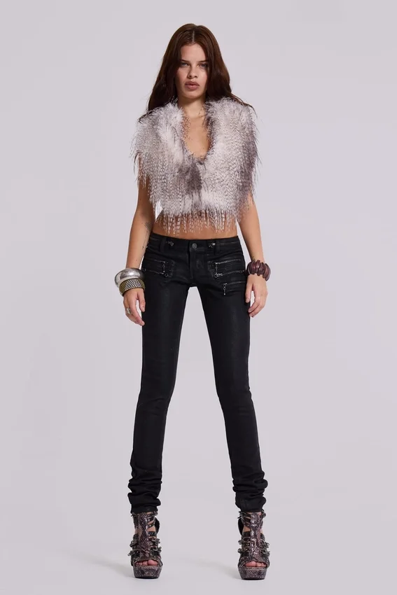 Ardor Coated Low Rise Skinny Jeans