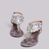 Azaela Metallic Button Heeled Sandals
