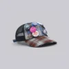 Badge Mixed Check Cap