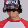 Badge Mixed Check Cap