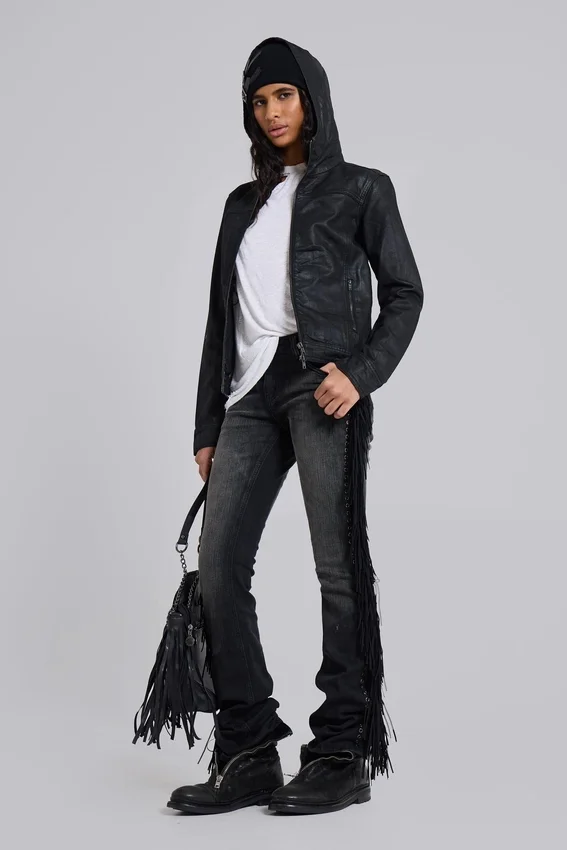 Bedrock Waxed Hooded Denim Jacket