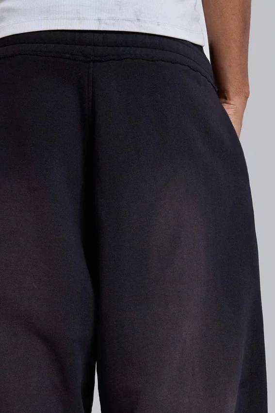 Black Baggy Cuffed Monster Joggers