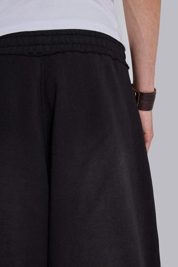 Black Baggy Cuffed Monster Joggers