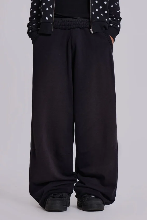 Black Baggy Monster Joggers