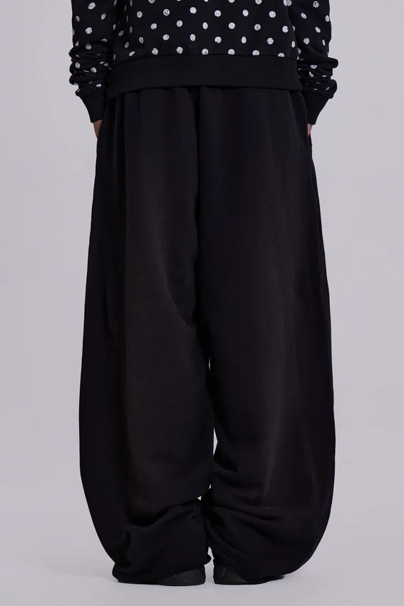 Black Baggy Monster Joggers