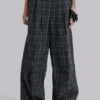 Black Check Goliath Suit Trousers