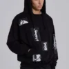Black Devoted Patch Hoodie