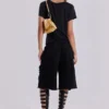 Black Distressed Monster Shorts