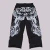 Black Gothic Print Baggy Monster Joggers