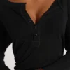 Black Haze Henley Top