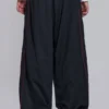 Black Mesh Vapor Tracksuit Bottoms
