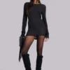 Black Mist Mini Dress