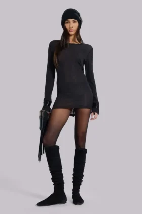 Black Mist Mini Dress