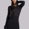 Black Mist Mini Dress