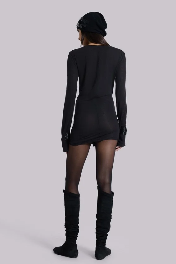 Black Mist Mini Dress