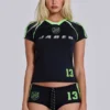 Black No.13 Football Mini Shorts