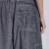 Black Oil Wash Parachute Pants