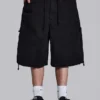 Black Parachute Cargo Baggy Shorts
