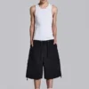 Black Parachute Cargo Baggy Shorts
