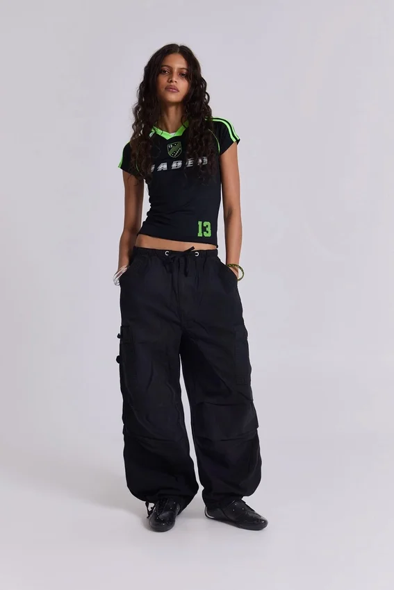 Black Parachute Cargo Pants