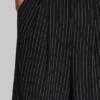 Black Pinstripe Goliath Baggy Shorts