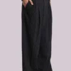 Black Pinstripe Goliath Suit Pants