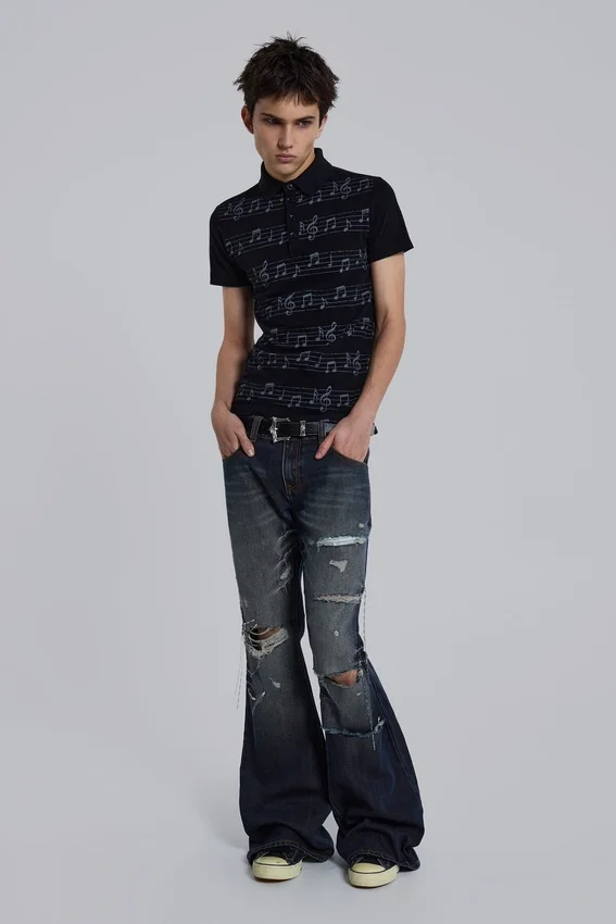 Black Riff Polo Shirt