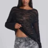 Black Stray Knit