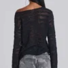 Black Stray Knit