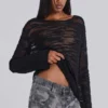 Black Stray Knit