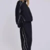 Black Vapor Tracksuit Bottoms