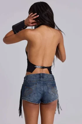 Black Zene Backless Top