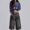 Blue Cinch Back Colossus Jorts