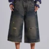 Blue Cinch Back Colossus Jorts